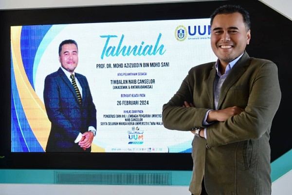 PROF. DR. MOHD AZIZUDDIN DILANTIK SEBAGAI TIMBALAN NAIB CANSELOR (AKADEMIK DAN ANTARABANGSA) UUM BAHARU