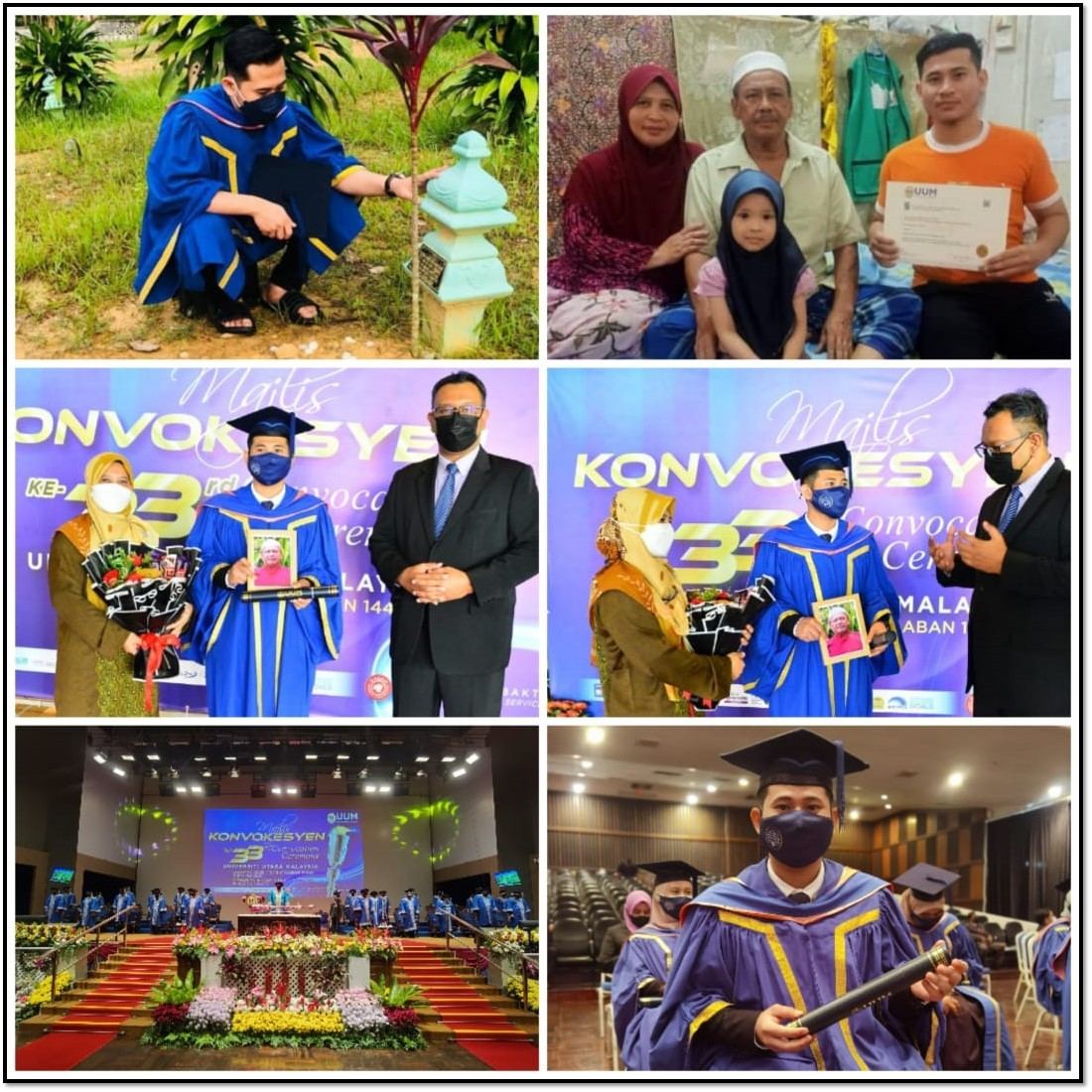 graduan bapa meninggal